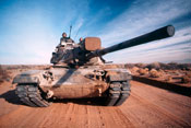 M60 Battle Tank In Motion 