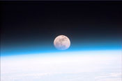 Moon above Earth