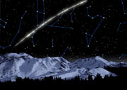 image of moon Ancient stars.