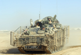 ACH100195M
A FV107 Scimitar armoured reconnaissance vehicle of the British Army.