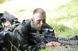 ACH100331M
A British soldier armed with a SA80 assault rifle.