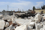 ACH100481M
A Russian T-72 main battle tank destroyed in Azaz, Syria.