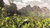 ADR600008P
Plateosaurus and Ceolophysis dinosaurs of the Triassic period.