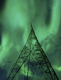 AHE100092S
Powerlines and aurora borealis, Tjeldsundet, Norway.