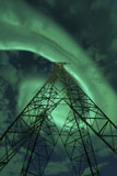 AHE100096S
Powerlines and aurora borealis, Tjeldsundet, Norway.
