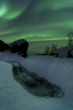 AHE100106S
Aurora Borealis over a frozen river, Nordland, Norway.