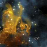 CFR100044S
A colorful nebula shines bright with star making in its clouds.