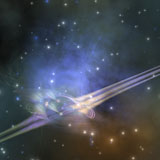 CFR100058S
A space phenomenon sends out rays through the cosmos.