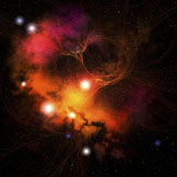 CFR100067S
Cosmic space image of a nebula in the universe.