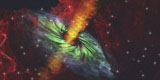 CFR100279S
Rays of hot plasma radiate out from this black hole.
