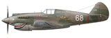 CSB300015M
Illustration of a Curtiss P40-C Warhawk of the Flying Tigers.