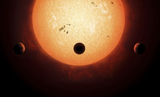FSU100004S
Artist's concept of an earth-sized planet passing in front of a sun-like star.