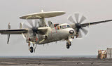 GCA100204M
An E-2C Hawkeye landing on the flight deck of USS George H.W. Bush.