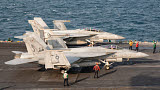 GCA100232M
Two F/A-18 Super Hornet aircraft on the flight deck of USS George H.W. Bush.