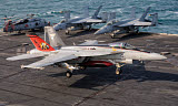 GCA100240M
An F/A-18E Super Hornet trap landing aboard USS George H.W. Bush.