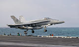 GCA100246M
An F/A-18C Hornet taking off from the flight deck of USS George H.W. Bush.