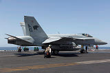GKR100182M
An F/A-18C Hornet during flight operations on USS Dwight D. Eisenhower.