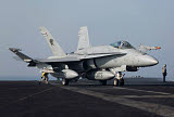 GKR100183M
An F/A-18C Hornet during flight operations on USS Dwight D. Eisenhower.