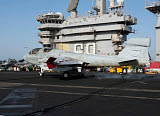 GKR100187M
An EA-6B Prowler makes an arrested landing aboard USS Dwight D. Eisenhower.