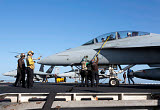 GKR100193M
An F/A-18F Super Hornet during flight operations on USS Dwight D. Eisenhower.