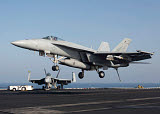 GKR100194M
An F/A-18E Super Hornet prepares for landing aboard USS Dwight D. Eisenhower.