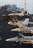 GKR100197M
Aircraft parked on the flight deck of USS Dwight D. Eisenhower.