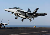 GKR100201M
An F/A-18F Super Hornet prepares for landing aboard USS Dwight D. Eisenhower.