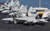 GKR100204M
A group of F/A-18F Super Hornets on the flight deck of USS Dwight D. Eisenhower.