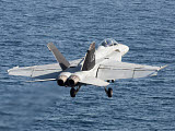 GKR100205M
An F/A-18F Super Hornet takes off during flight operations in the Arabian Sea.