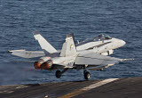 GKR100221M
An F/A-18C Hornet taking off from the flight deck of USS Dwight D. Eisenhower.