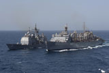 GKR100263M
USS Vicksburg and USS Supply during a replenishment at sea.