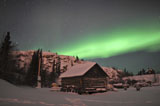 JHE100035S
Aurora borealis over a cabin, Northwest Territories, Canada.