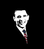 JPA100005M
Vector artwork of President Barack Obama wearing a flag tie.