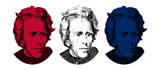 JPA100053M
Vector image of President Andrew Jackson in red, white and blue.