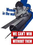 JPA100517M
World War II poster of a female factory worker building a rocket.