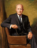 JPA100630M
Vintage painting of President Dwight D. Eisenhower seated in a chair.