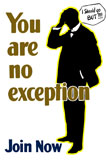 JPA100654M
Vintage World War I poster showing the silhouette of a man holding his head.