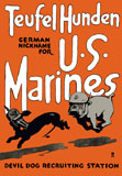 JPA100672M
Vintage World War One poster of a Marine Corps bulldog chasing a German dachshund.