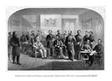 JPA100806M
Civil War print of General Lee surrendering his Confederate forces to General Grant.