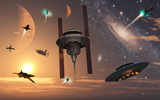 MAS100151S
Spaceships used by different alien races are scattered throughout the galaxy.