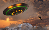 MAS100152S
F-22 Raptors chase a UFO through the skies over Roswell, New Mexico.