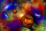 MAS100499S
A distant alien solar system whose worlds have desert environments.