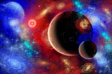 MAS100500S
A distant part of space filled with stars, planets, nebulae and remote galaxies.