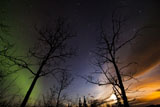 PHA100033S
Moonrise and aurora borealis, Yukon, Canada.
