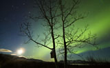 PHA100053S
Moonset and the northern lights, Yukon, Canada.