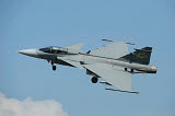RGU100046M
A Saab JAS 39 Gripen C of the Royal Thai Air Force in flight.