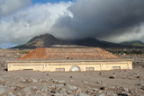 RRS300230S
Plymouth Courthouse buried in lahar deposits from Soufriere Hills volcano, Montserrat, Caribbean.