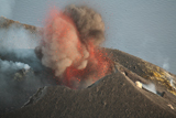 RRS300287S
Strombolian eruption of Stromboli volcano producing ash cloud, volcanic bombs and lava, Italy.