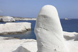 RRS300433S
White tuff formations sculpted by erosion, Sarakiniko beach, Milos, Greece.