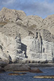 RRS300461S
Massive weathered tuff deposits  along the south coast of Santorini, Greece.